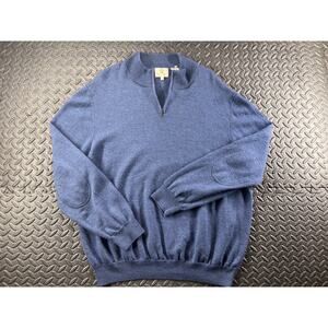 Viyella Sweater Adult Extra Large Blue Wool Long Sleeve Sweatshirt Men's